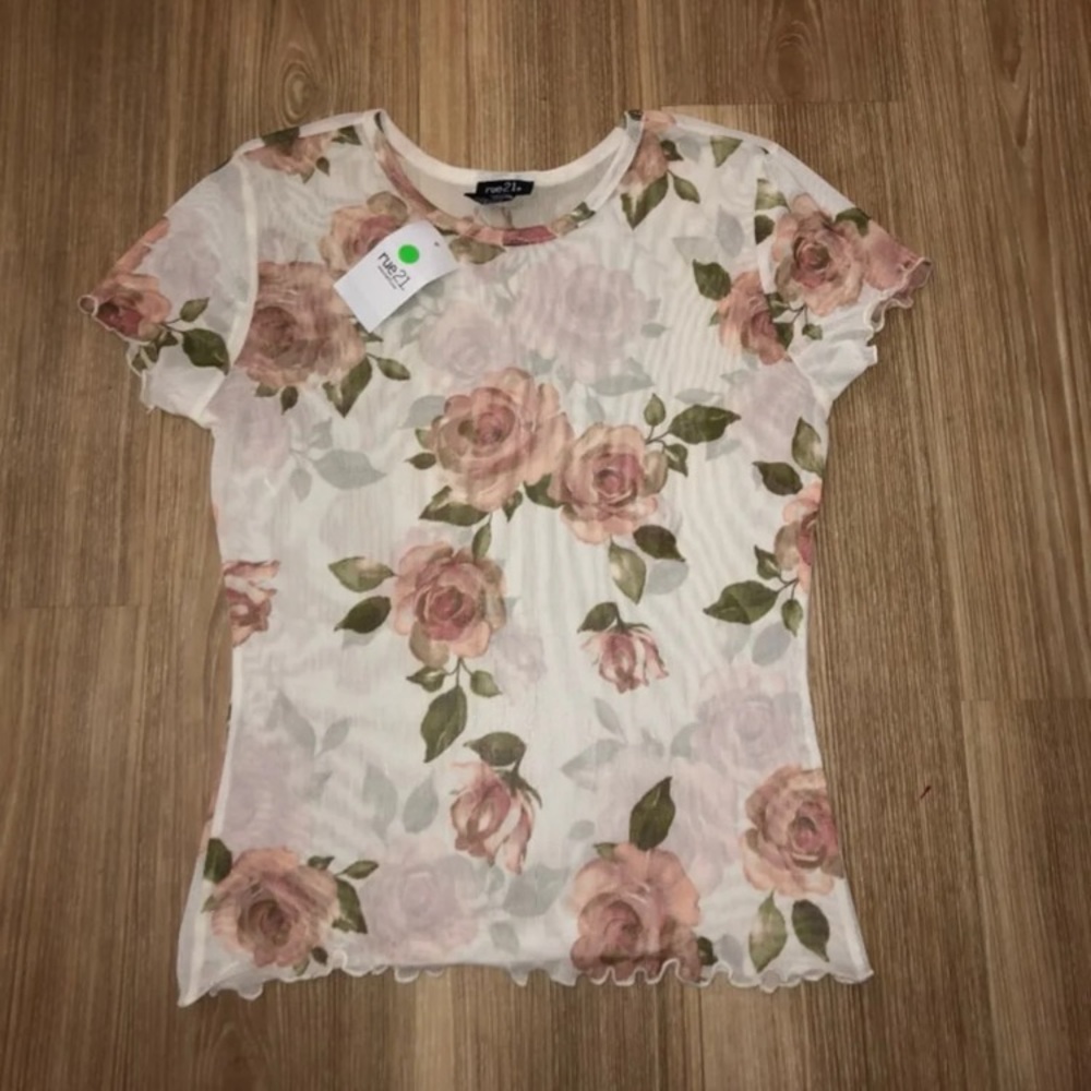 Sheer mesh top